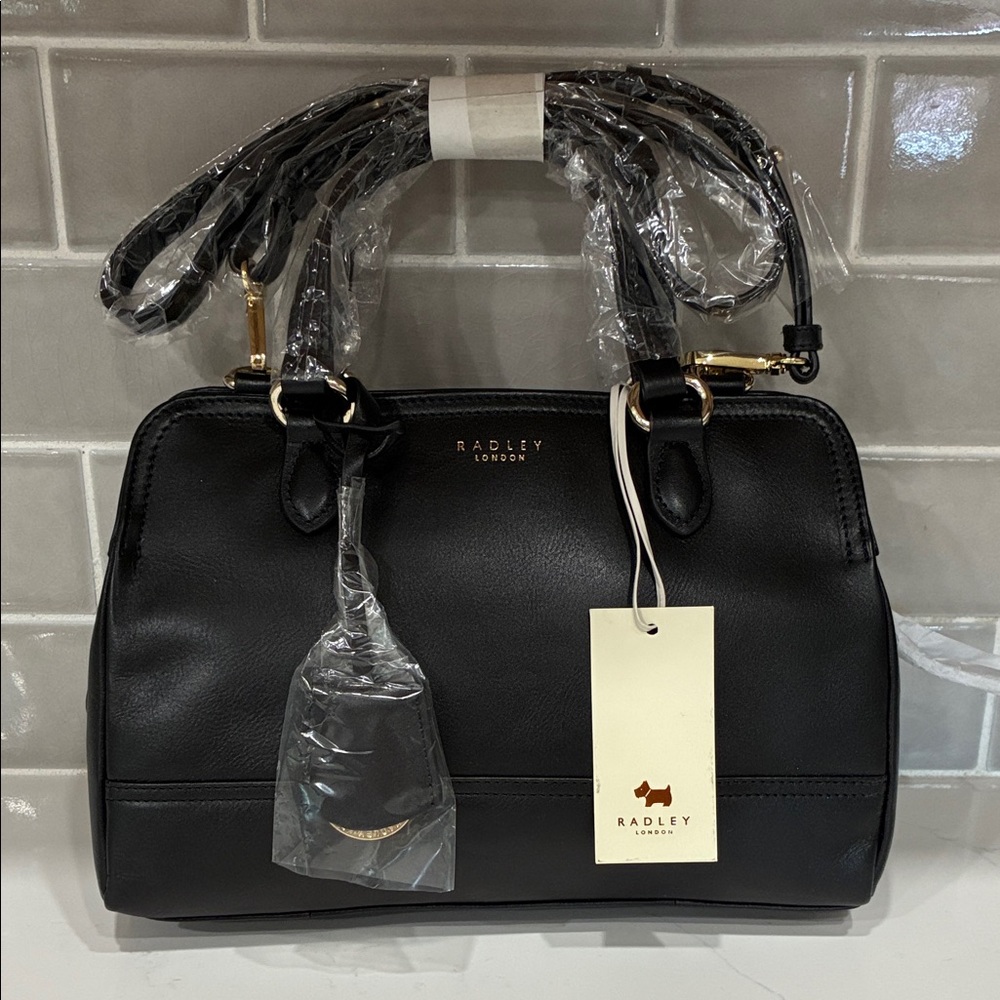 Radley London Upper Grove Black Leather Satchel
